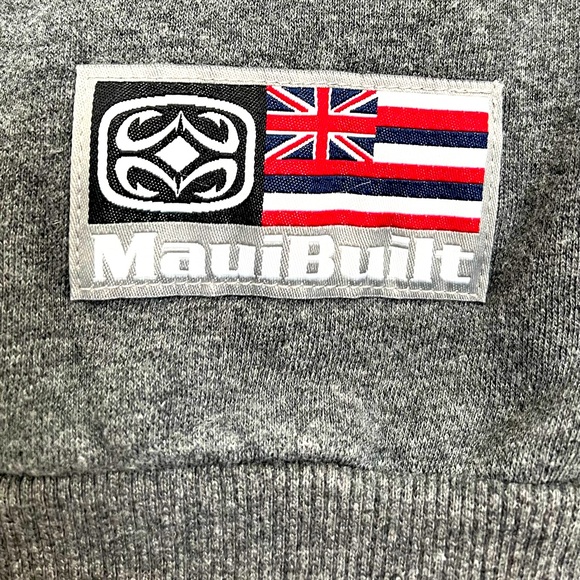 Maui Built Kids Grey Full Zip hoodie-Medium (2-3 years) - Picture 6 of 9
